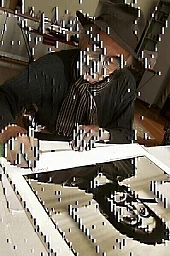 René Burri fotografato da Michael von Graffenried, Ivry vicino a Parigi, 2006 René Burri fotografato da Michael von Graffenried, Ivry vicino a Parigi, 2006