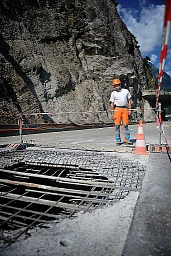 D&#39;énormes trous sur la route Lopper
