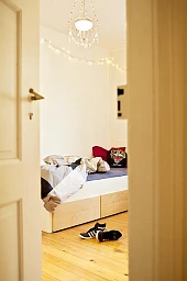 Vue de la chambre d&#39;un enfant de 15 ans, mercredi 21 septembre 2011 à Zurich. Une image symbolique sur le thème du développement sexuel, vue par les parents.