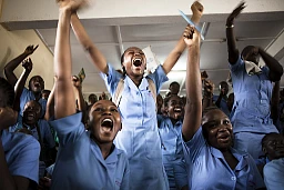 Middle school students support their favorites in the Miss Organization competition