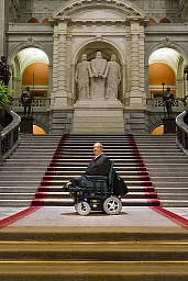 Christian Lohr et les trois Suisses au Palais fédéral