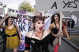 Ginevra, 6 ottobre 2012. Slutwalk. &quot;Marcia delle troie&quot; a Ginevra