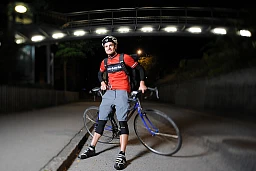 Kaspar Gyger after the last ride at 21:15 on Dammweg. Kaspar Gyger after the last ride at 21:15 on Dammweg.