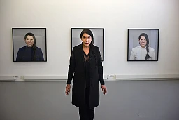 Geneva, October 16, 2013. Marina Abramovic, artist. She is exhibiting at the Guy Baert gallery.