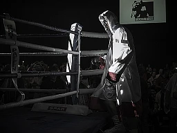 Arnold The Cobra Gjergjaj boxes against Adnan The Bosnian Lion Redzovic during the heavyweight boxing