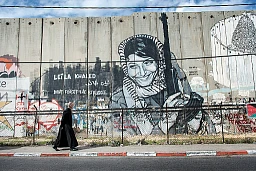 Martin Werlen au mur frontalier israélo-palestinien