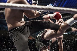 Beni «the dog» Osmanoski in the fight against the Hungarian Martin Kalucz 