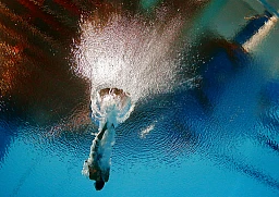 L'italiana Tania Cagnotto è immortalata sott'acqua durante la semifinale femminile del trampolino da 3 metri ai Campionati mondiali di nuoto a Kazan, Russia, il 31 luglio 2015. L'italiana Tania Cagnotto è immortalata sott'acqua durante la semifinale femminile del trampolino da 3 metri ai Campionati mondiali di nuoto a Kazan, Russia, il 31 luglio 2015.