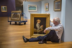 Blocher im Ausstellungssaal im Museum Oskar Reinhart in Winterthur Blocher im Ausstellungssaal im Museum Oskar Reinhart in Winterthur