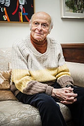 PHOTO : BLICK/STEFAN BOHRER LIEU : BÂLE - 14.2.2015 : BUDDY ELIAS, LE COUSIN D'ANNE FRANK ET SON DERNIER PROCHE PARENT VIVANT.