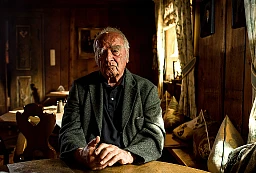 Author Martin Walser in the Walser-Stueble in Munich, which is named after him.