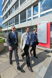 Arrival in Lausanne of Pascal Crittin with Gilles Marchand and Jean-Jacques Roth Arrival in Lausanne of Pascal Crittin with Gilles Marchand and Jean-Jacques Roth