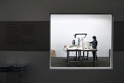 18.08.2017; Bern; Eine Konservatorin beim restaurieren der Gurlitt Kunstwerke in der Schauwerkstatt vom Kunstmuseum Bern.© Christian Pfander 18.08.2017; Bern; Eine Konservatorin beim restaurieren der Gurlitt Kunstwerke in der Schauwerkstatt vom Kunstmuseum Bern.© Christian Pfander