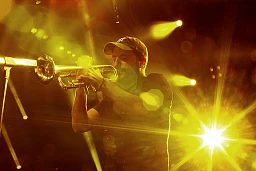 French-Lebanese trumpet player Ibrahim Maalouf performs during his first appearance at the 51st Montreux Jazz Festival in Montreux, Switzerland, July 13, 2017. REUTERS/Pierre Albouy