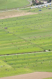 WALKRINGEN BE, 25.08.2018 - Blick auf das Eidg. Hornusserfest in Walkringen, BE.