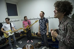 Beim Einsingen vl Christoph Schröter, Philipp Morscher, Stefan Buck, Daniel Gisler Beim Einsingen vl Christoph Schröter, Philipp Morscher, Stefan Buck, Daniel Gisler