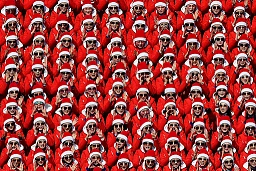 North Korean cheerleaders attend the Men's Slalom at the Yongpyong Alpine Centre during the Pyeongchang 2018 Winter Olympic Games in Pyeongchang on February 22, 2018.