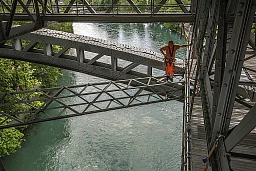Sanierung Kirchenfeldbruecke in Bern, Schweiz 2018. Sanierung Kirchenfeldbruecke in Bern, Schweiz 2018.