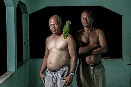 The Krull brothers, Domingos Krull de Souza and Ednilson Krull de Souza. Their grandfather (Walter Krull) was a German descendant and their grandmother (Bela Sofia Krull) was of African descent, at a time when the Krulls were still one of the richest landowners of the colony. The first members of the Krull family (brothers Ernesto and Francisco) to arrive in the area were nephews and heir to the land of the Hamburg consul in Bahia, Peter Peycke. Mr. Peycke used his "Leopoldina" plantation and his export business to sell a large quantity of coffee in Europe under the name "Café Caravelas". Helvécia, Bahia, Brazil. December 2015.