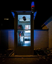 Foto: Thomas Meier, Baden, 19.11.19. Letzte Telefonkabine, Sobli Magazin.