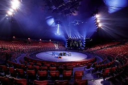 Ursus und Nadeschkin Hauptakt im Knie Saison 2020 vor leeren Zuschauerrängen Ursus und Nadeschkin Hauptakt im Knie Saison 2020 vor leeren Zuschauerrängen