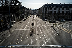 Genève au rythme du Covid-19.La ville de Genève en quasis vidée de ses habitants.© Jean-Patrick Di Silvestro / Regardirect.ch