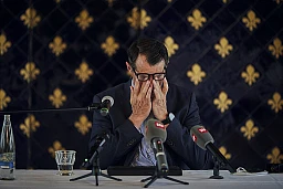 Guy Lachapelle, Präsident Raiffeisen Bank, PK zu seinem Rücktritt, Safran Zunft, Basel, 15.07.2021, Foto Lucia Hunziker