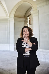 ist vor der Sommersession: Tamara Funiciello, 32, beim Bundeshaus in Bern. ist vor der Sommersession: Tamara Funiciello, 32, beim Bundeshaus in Bern.