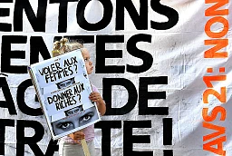 Manifestation à Lausanne contre AVS21