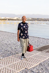 Genève, le 20 août 2023.7ème édition de la Traversée en eau libre. Herta, doyenne de la manifestation avec ses 90 ans, participe pour la 7 ème fois à la manifestation.Photo Pierre Albouy/Tribune de Genève
