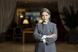 Julia Timoschenko, ehemalige ukrainische Ministerpräsidentin, fotografiert am 26. Januar 2023 in einem Hotel in Genf. Julia Timoschenko, ehemalige ukrainische Ministerpräsidentin, fotografiert am 26. Januar 2023 in einem Hotel in Genf.