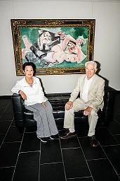 Foto: Stefan Bohrer, 29.8.23, Meggen/LU: Robert und Alice Landau zeigen ihre Gallerie in Meggen.