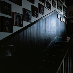 Das Treppenhaus mit Bildern, die Marion Kistler als Pressefotografin für die Berner Zeitung fotografiert hat, 15.02.22, Bern. Das Treppenhaus mit Bildern, die Marion Kistler als Pressefotografin für die Berner Zeitung fotografiert hat, 15.02.22, Bern.