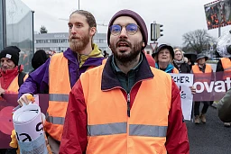 Marche de soutien à Nicolas Presti dit Nikoko de Chavornay à Orbe, le 12 décembre 2023