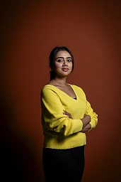 Sarah Rumy, SP-Nationalrätin, posiert im Bundeshaus, am 20.12.2023 in Bern.