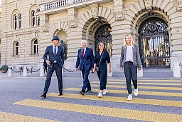 Alain Berset, Hans Stöckli, Flavia Wasserfallen und Andrea Zryd